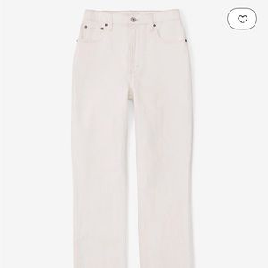 ABERCROMBIE & FITCH 90s Straight Leg Ultra High Rise Cream/Ecru Curve Love Jeans
